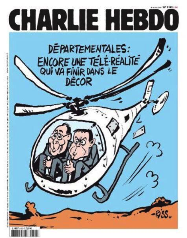 La dernière une de CHARLIE HEBDO (N°1182 - 14 Mars 2015)